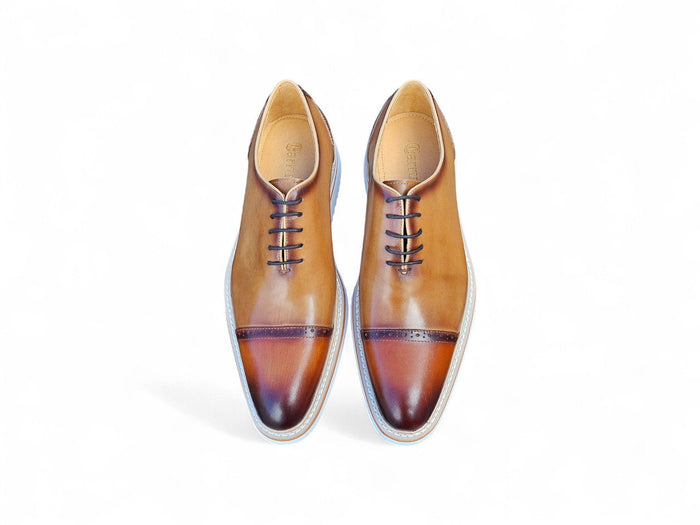 Carrucci Two Tone Cap toe Calfskin Oxford