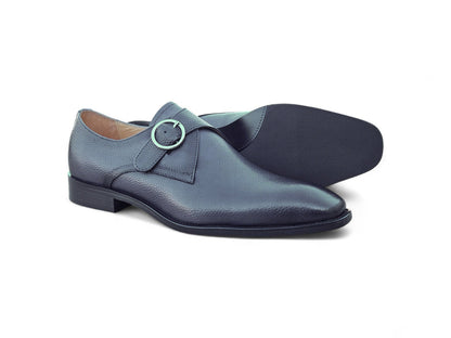 Single Monk Strap Plain Toe Shoes