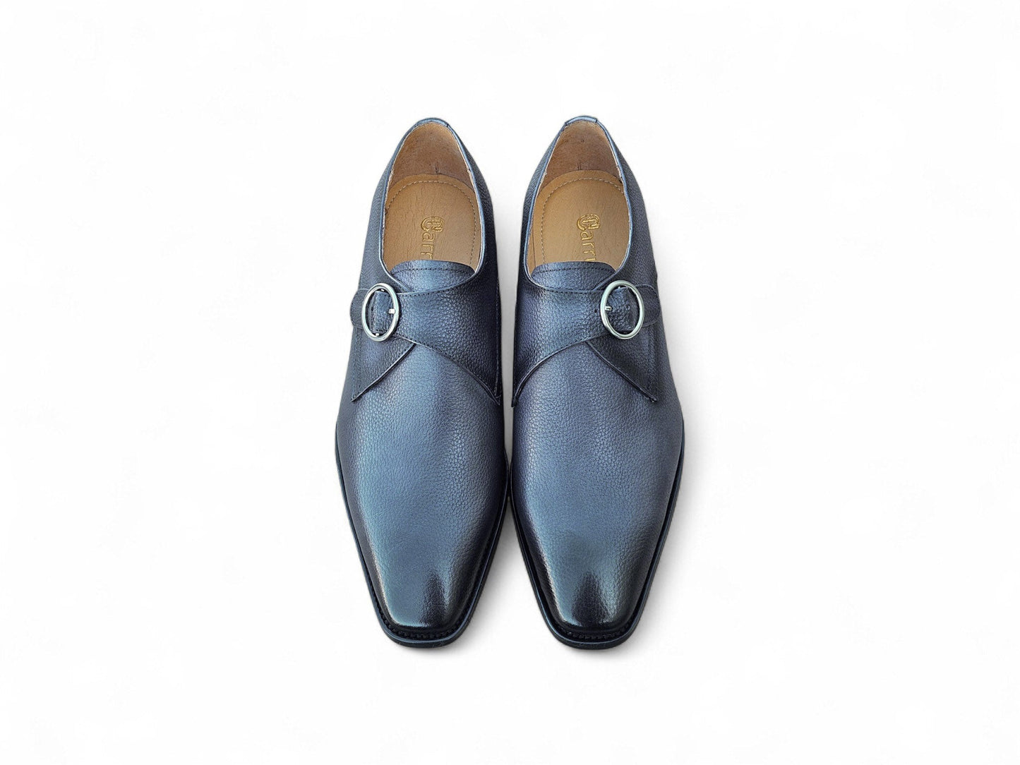 Single Monk Strap Plain Toe Shoes
