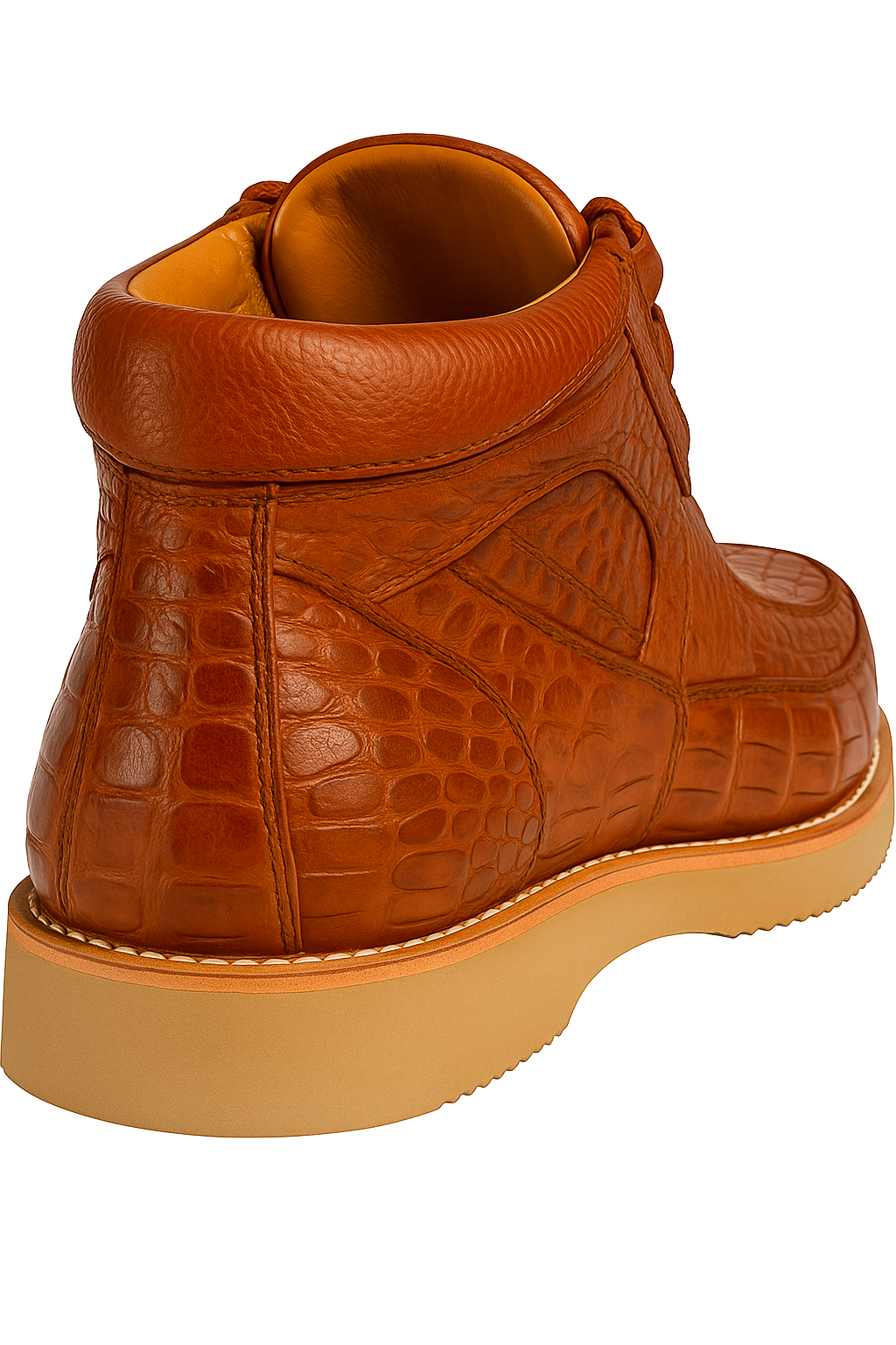 Los Altos Casual Cognac Full Caiman Skin Sneakers