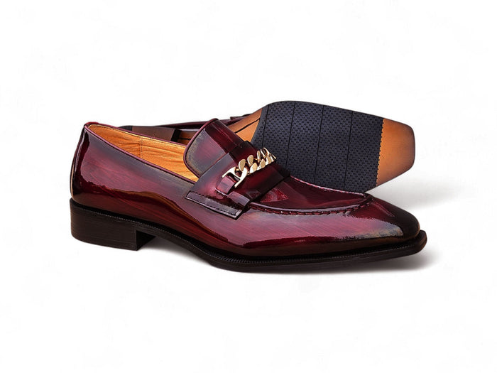 Carrucci Amber Patent Leather Chain Loafer