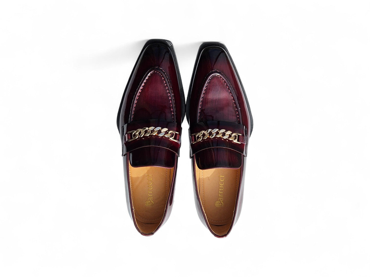 Carrucci Amber Patent Leather Chain Loafer