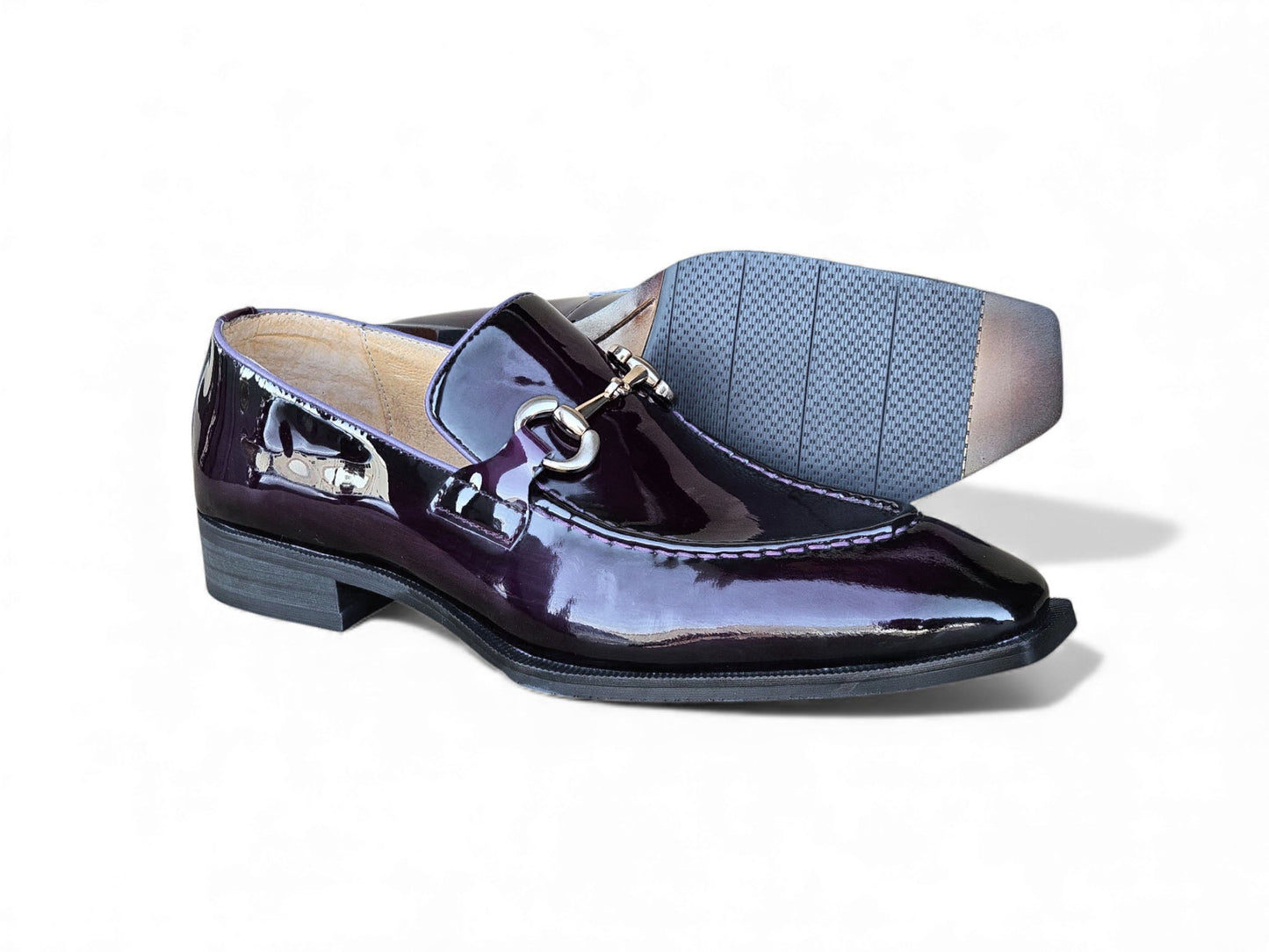 Carrucci Patent Leather Buckle Loafer