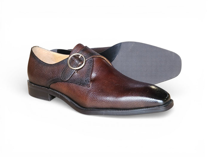 Carrucci Single Monk Strap Plain Toe Shoes