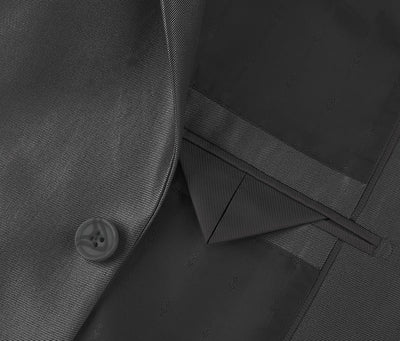 Black Regular Fit Sharkskin Italian Styled 2 Piece Suit 4 SO6207-1-CLASSIC  - from alligatorwarehouse.com