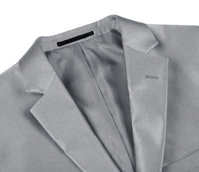 Gray Regular Fit Sharkskin Italian Styled 2 Piece Suit 3 SO6207-2-CLASSIC  - from alligatorwarehouse.com