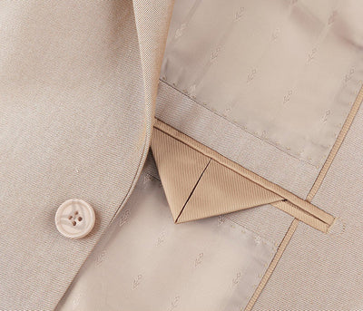 Beige Regular Fit Sharkskin Italian Styled 2 Piece Suit 5 SO6207-3-CLASSIC  - from alligatorwarehouse.com