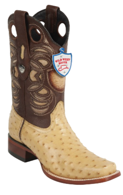 Wild West Botas de Avestruz Horma Rodeo Orix 1   - from alligatorwarehouse.com