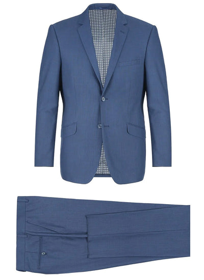 Regular Fit 2 Piece Notch Lapel 2 Button Suit In Blue 2 SO62106-3-CLASSIC2PC  - from alligatorwarehouse.com