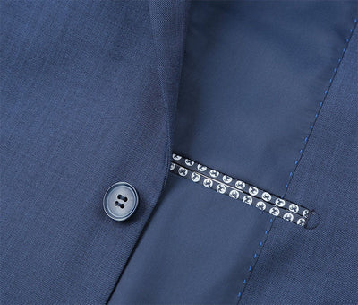 Regular Fit 2 Piece Notch Lapel 2 Button Suit In Blue 4 SO62106-3-CLASSIC2PC  - from alligatorwarehouse.com