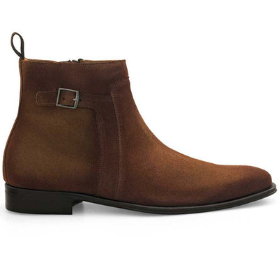 Mezlan Suede Side Buckle Boot Sport Rust (21433)