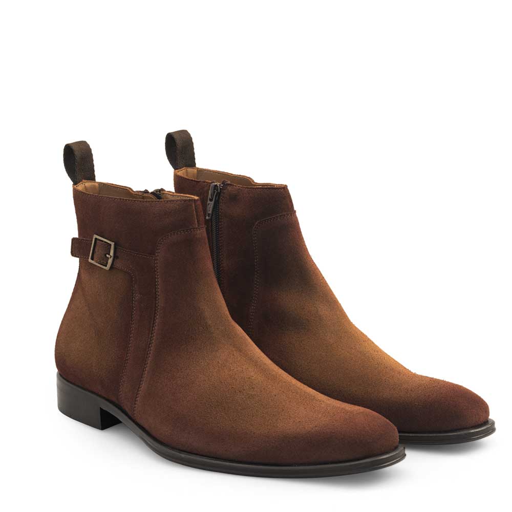Mezlan Suede Side Buckle Boot Sport Rust (21433)
