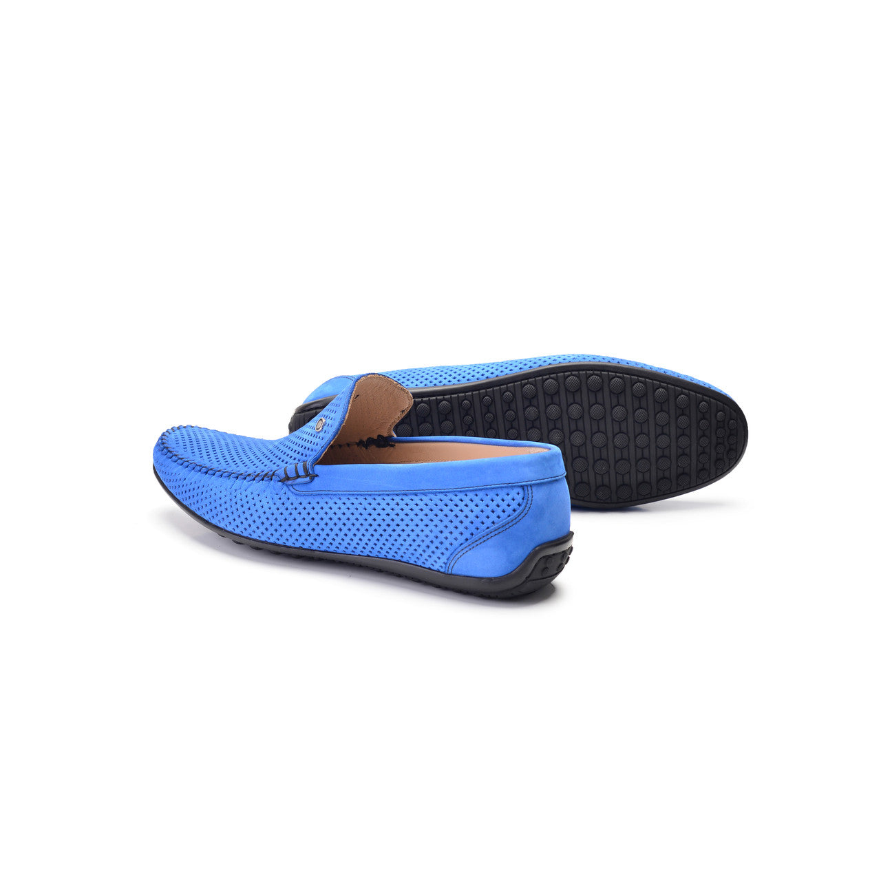 P00024-2301-perforated Driving shoe Blue