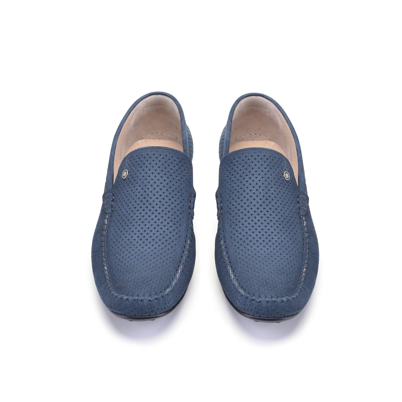 P00026-2301-perforated Driving shoe Navy