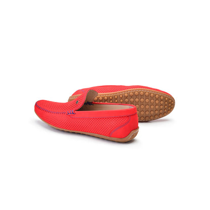 P00022-2301-perforated Driving shoe Red