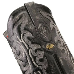 J Toe Cowboy Boots - J Toe Western Boots - Los Altos Rustic Black Python J-Toe Boot