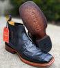Botin de Cocodrilo Grabado con Punta Cuadrada 3   - from alligatorwarehouse.com