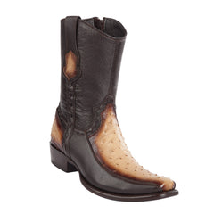 Ostrich short cowboy boot