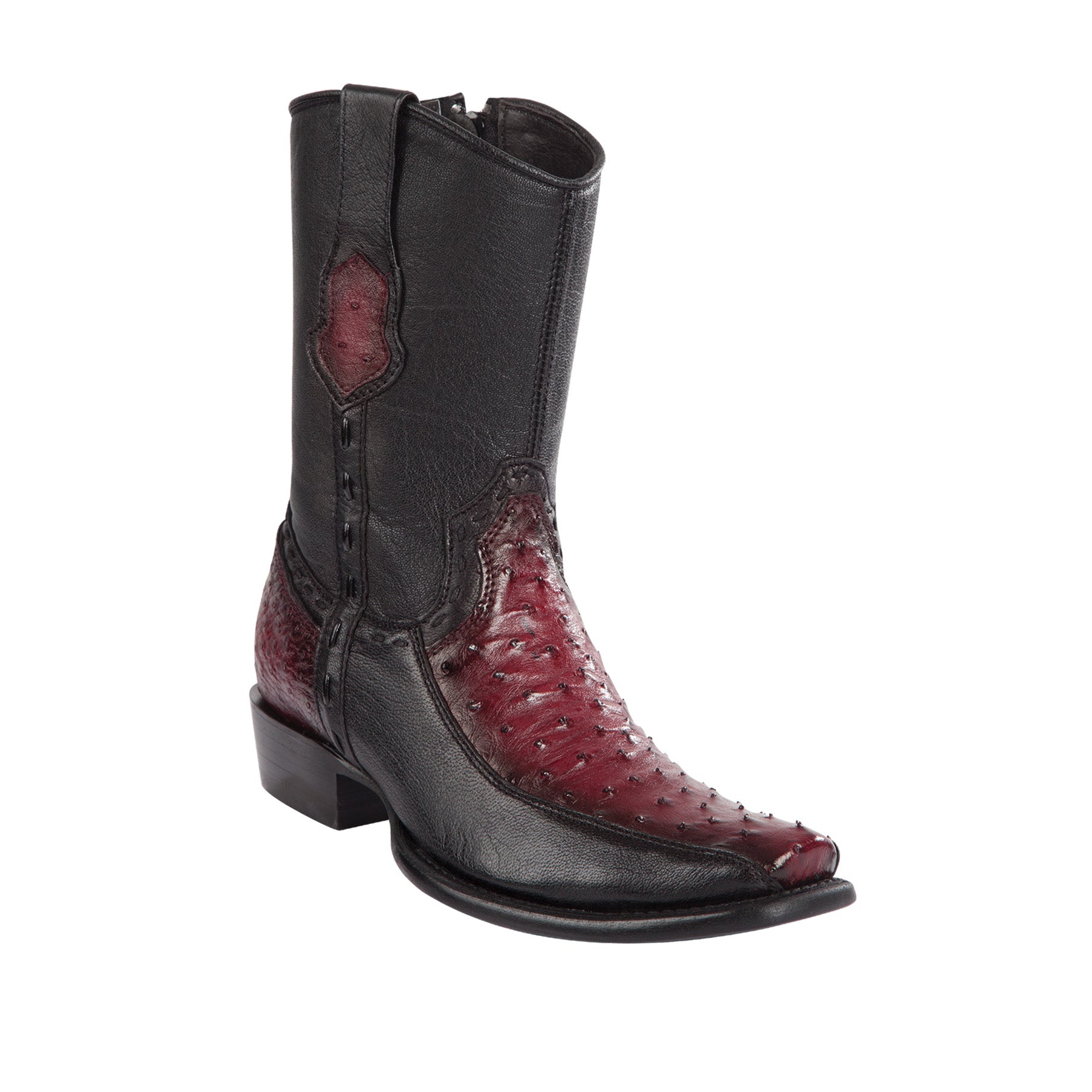 Burgundy short cowboy boot