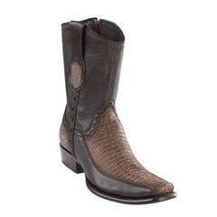 Brown Wild West Lizard Teju Dubai Short Cowboy Boot