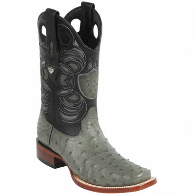 Mens Rodeo Ostrich Square Toe Boots 2   - from alligatorwarehouse.com