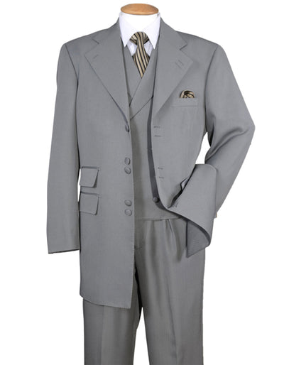 Mens 6 Button Double Breasted Vest Grey Suit 1 CP-1912  - from alligatorwarehouse.com