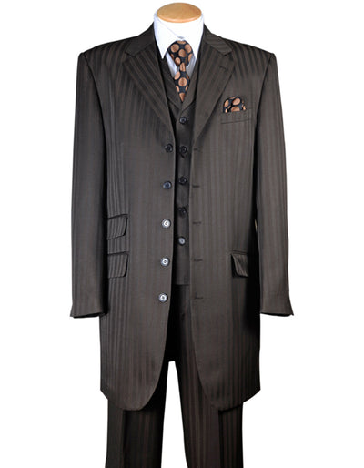 Mens Ton on Ton Stripe Fashion Brown Suit 1 TY-6433  - from alligatorwarehouse.com