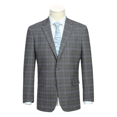 Lozano Collection - Men's 2 Piece Regular Fit Gray Check Suit 1 SO6293-25-CLASSICSUIT  - from alligatorwarehouse.com