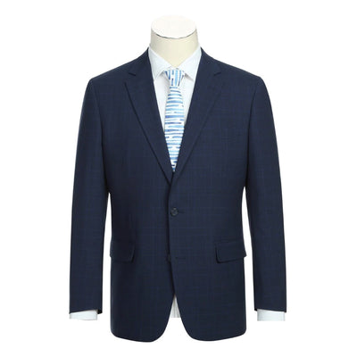 Lozano Collection - Men's 2 Piece Regular Fit Blue Check Suit 1 SO6293-26-CLASSICSUIT  - from alligatorwarehouse.com