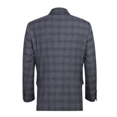 Lozano Collection - Men's 2 Piece Regular Fit Gray Windowpane Suit