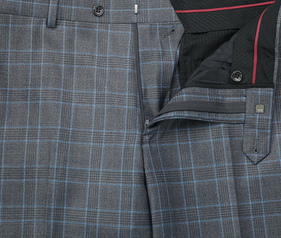 Lozano Collection - Men's 2 Piece Regular Fit Gray Windowpane Suit 6 SO6293-5-Classic2PC  - from alligatorwarehouse.com