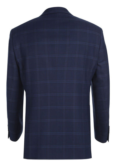 Blue Regular Fit 2 Piece Windowpane Suit 2 SO6293-41-CLASSIC2PC  - from alligatorwarehouse.com