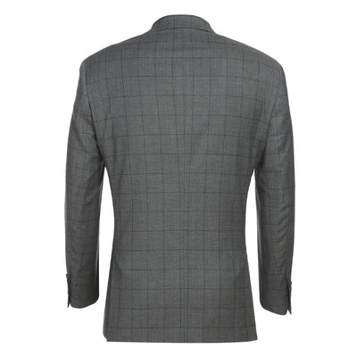 Men's 2 Piece Slim Fit Gray Check Double Breasted Suit 2 SO6293-44-NEWSLIM  - from alligatorwarehouse.com