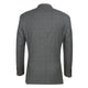 Men's 2 Piece Slim Fit Gray Check Double Breasted Suit