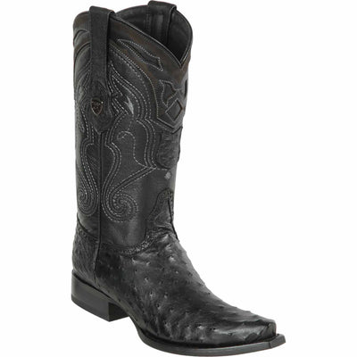 Black Ostrich Boots 1   - from alligatorwarehouse.com
