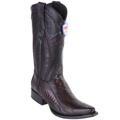 Black cherry Ostrich Leg Boots