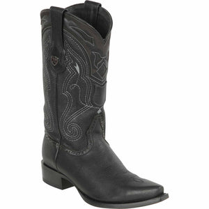 Black snip toe cowboy boots