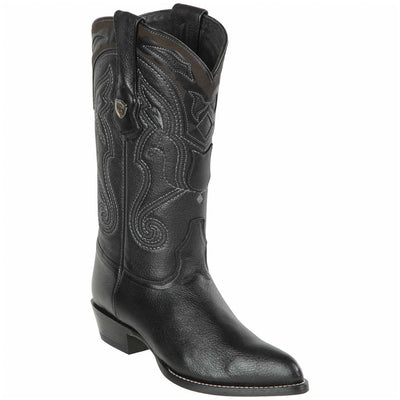Deer Leather Black Western Boots 1   - from alligatorwarehouse.com