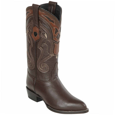 Deer Leather Brown Cowboy Boots 1   - from alligatorwarehouse.com