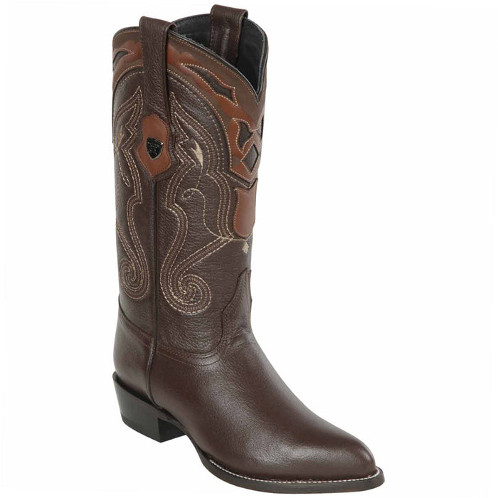 Wild West Boots - Deer Leather Brown Cowboy Boots