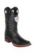 Wild West Botas de Avestruz Horma Rodeo Black