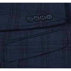 293-21 Men's Slim Fit Stretch Checked Suits