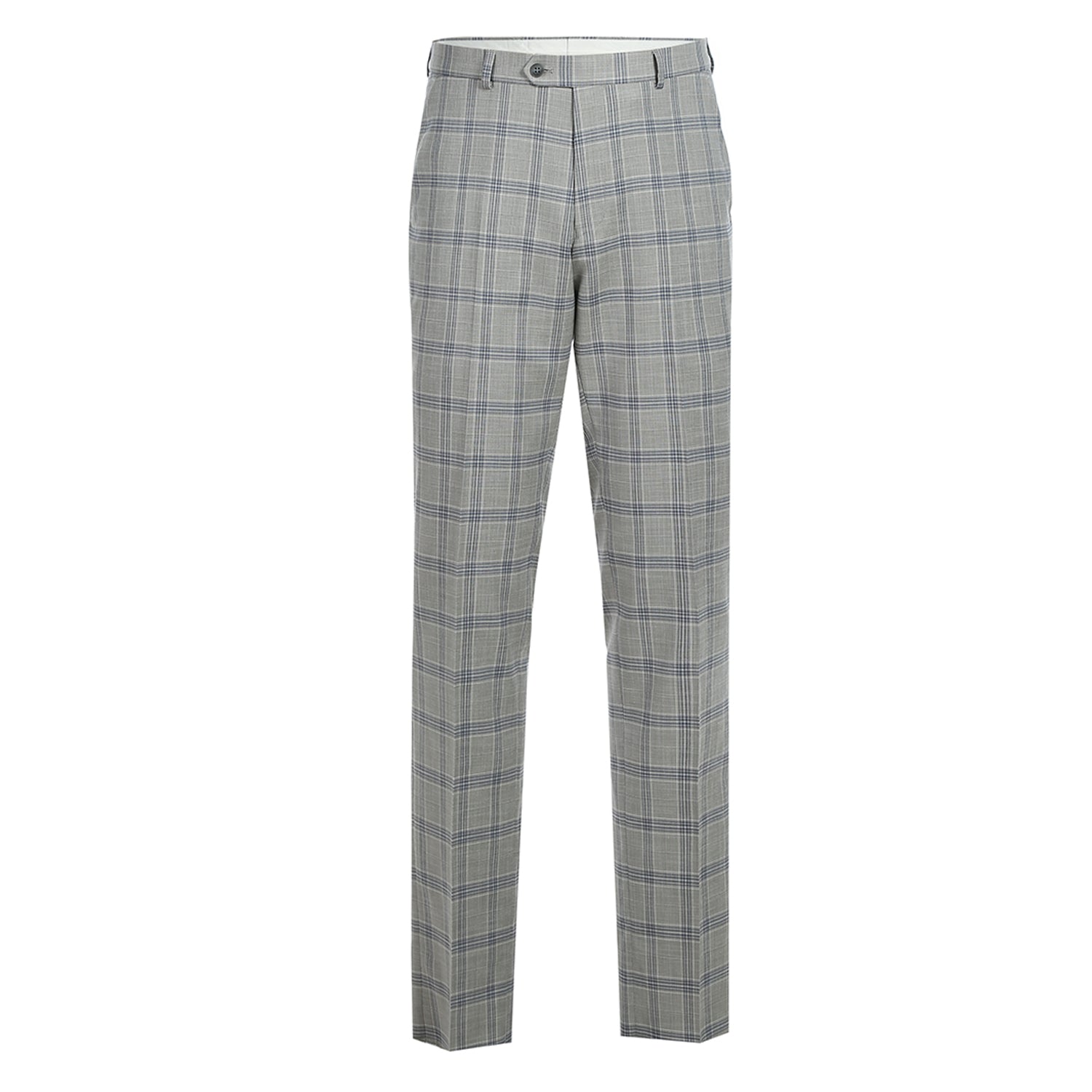 293-15 Men's Slim Fit Notch Lapels Light Gray Check Suits 2 SO6293-15 slim suits_38L  - from alligatorwarehouse.com
