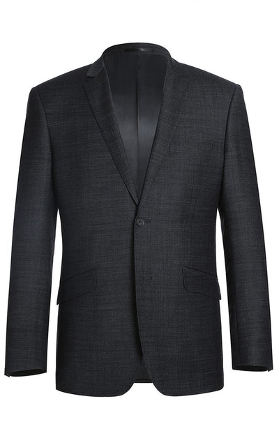 Wool Blend Slim Fit Suit 2 Piece Suit 2 Button in Charcoal 1 SO6558-2-SLIM  - from alligatorwarehouse.com