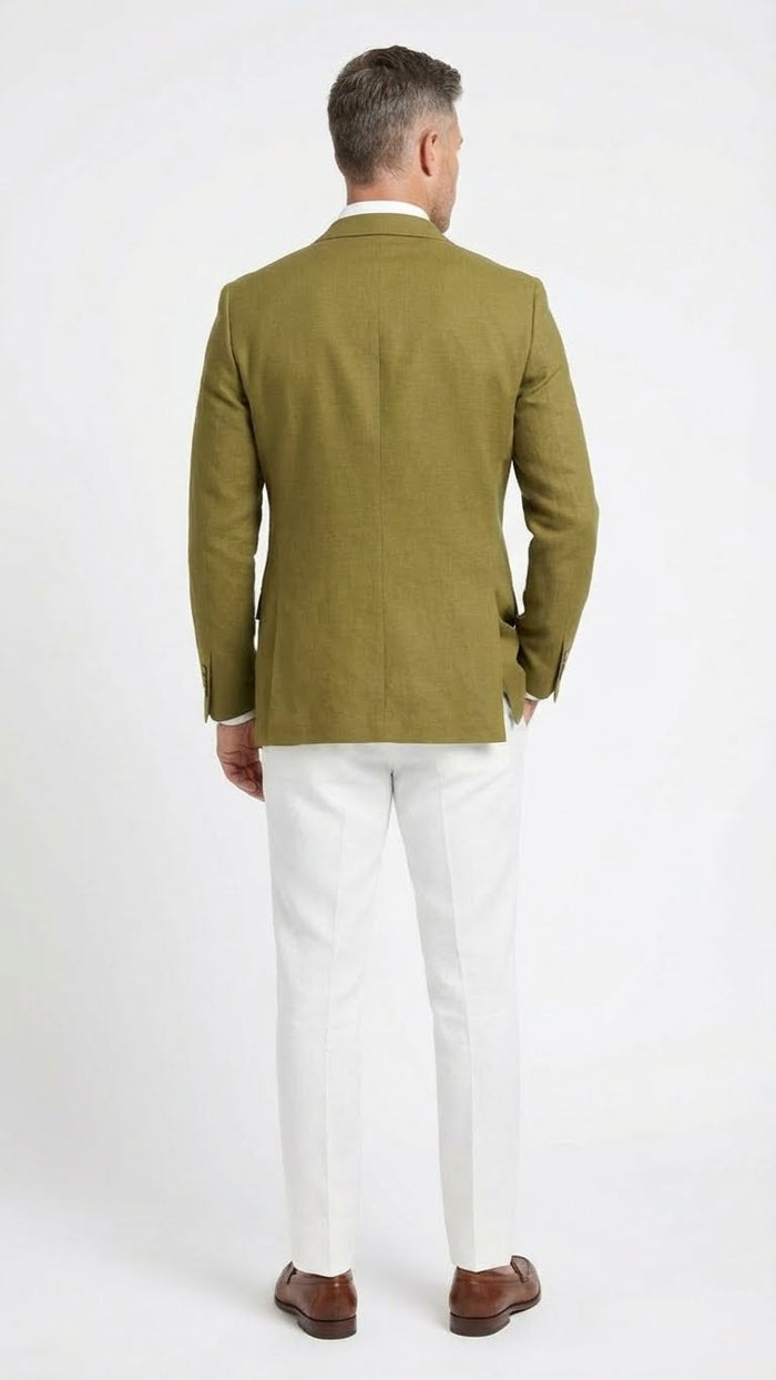 Men’s Olive Green Blazer Sport Coat – Summer in pistachio sage green