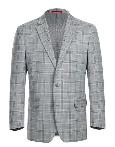 Lozano Collection - Men's 2 Piece Regular Fit Gray Plaid Suit 1 SO6293-23-CLASSICSUIT  - from alligatorwarehouse.com