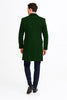 Mens Dark Green Wool Overcoat – Classic Long Coat for Formal and Casual Style 2   - from alligatorwarehouse.com