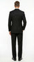 Tiglio Mens Black 3 Piece Suit – Single Button Classic Fit Pleated Wide Leg Pants Formal Business Church Suit - 100% Wool