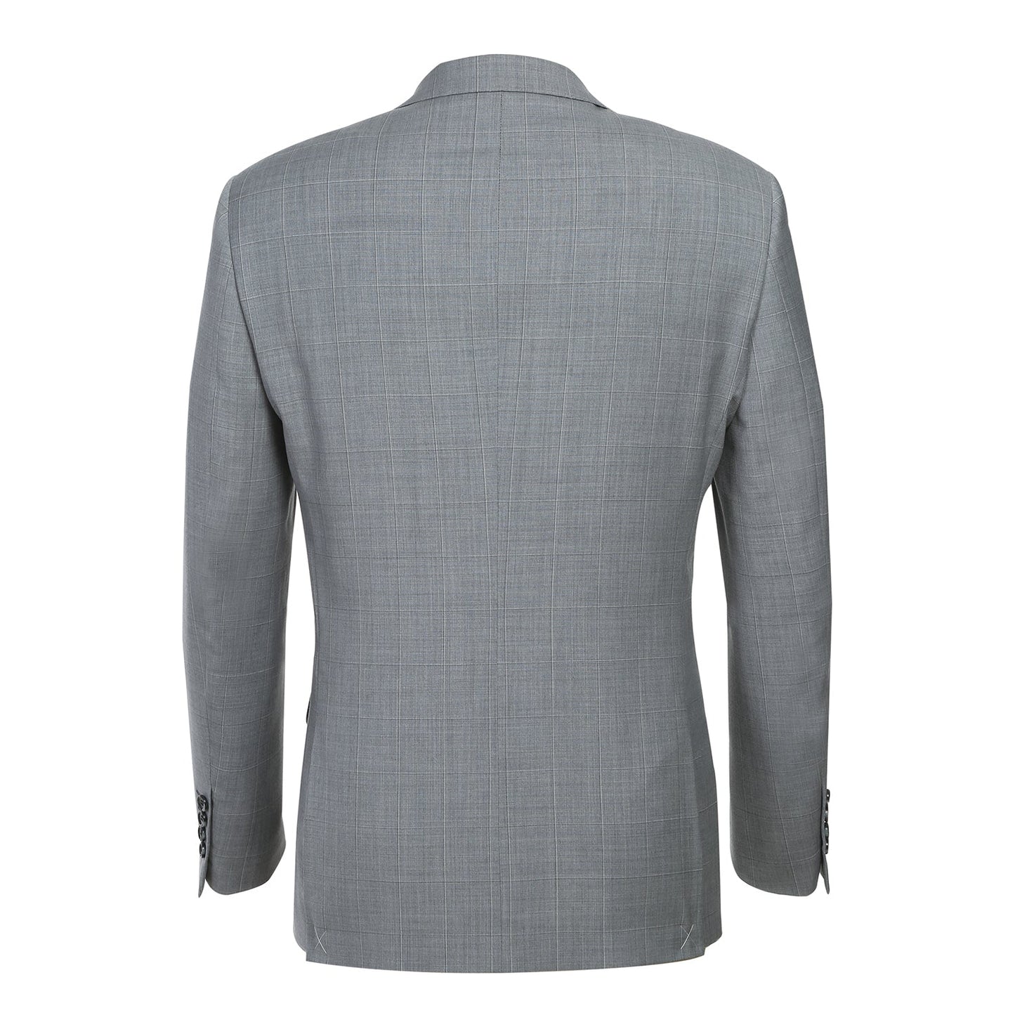 564-1 Men's Classic Fit Wool Blend Stretch Checked Suit