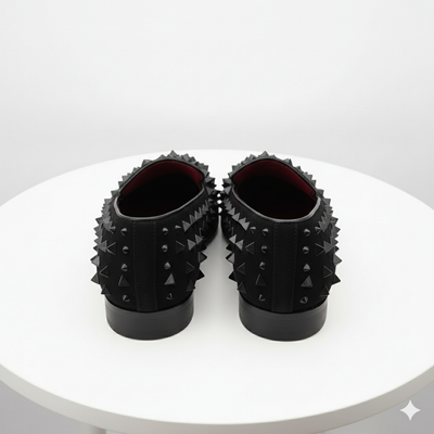 Men’s Black Studded Loafers – Sparko 09 Luxury Slip-On Dress Shoes with Spikes for Party, Prom, and Formal Events 1   - from alligatorwarehouse.com